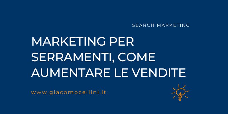 Marketing per serramenti